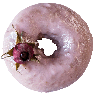a picture of an Oliver's donut - vanilla glaze